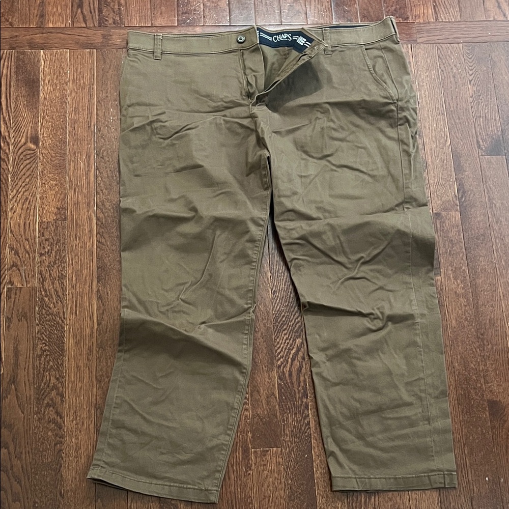 Chaps Men's Brown Straight-Leg Chinos